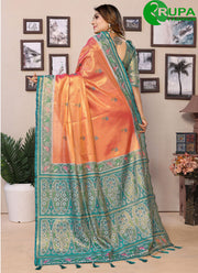 Magnificent Red Color Banarasi Tissue Silk And Wevon Patola Designer Saree